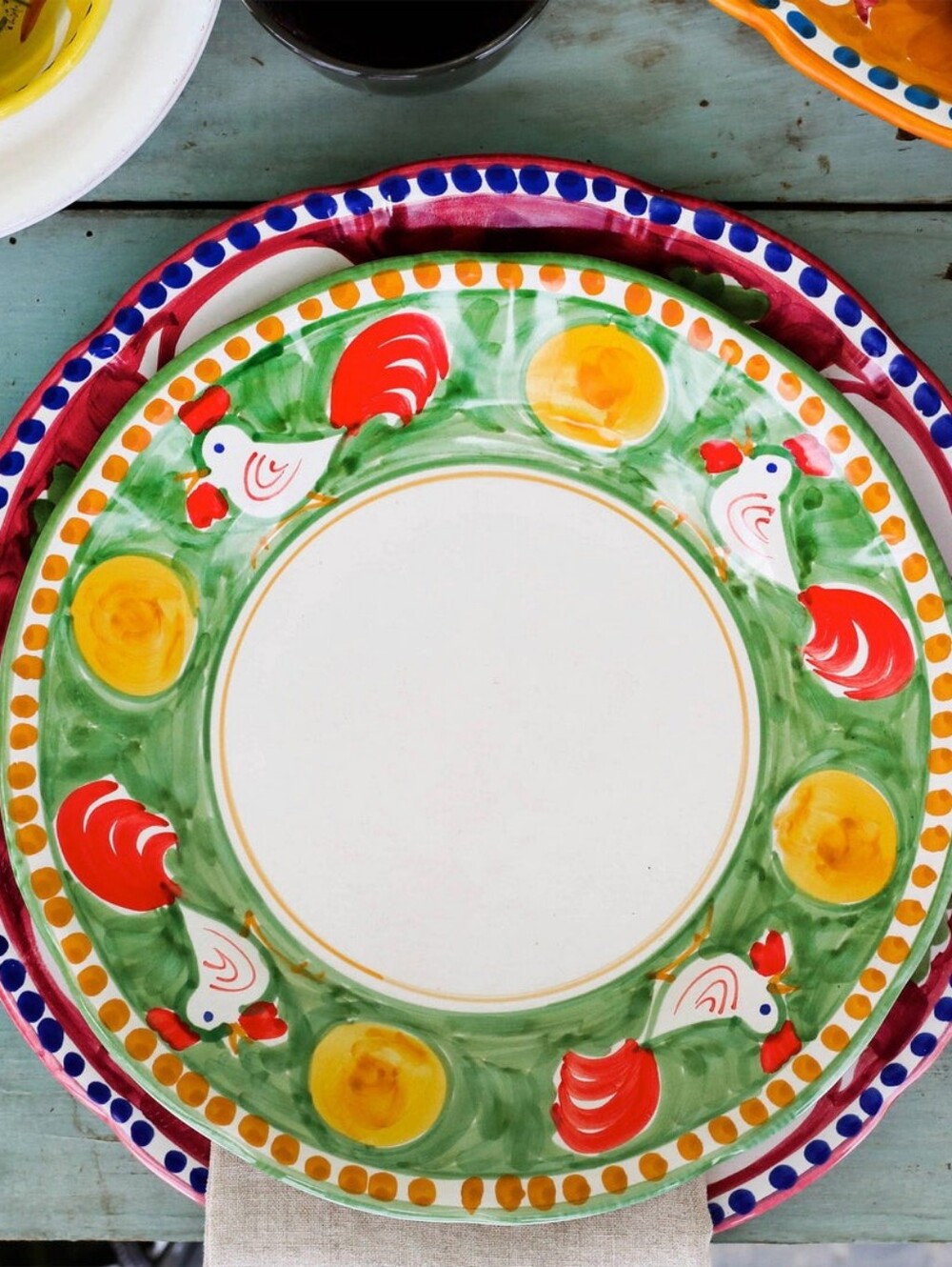 Vietri Campagna Gallina 2pc  Salad Plate